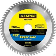 Диск пильный по дереву STAYER Super line 250 x 32 мм 60Т, точный рез