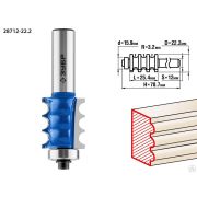 Фреза кромочная фигурная №1 ЗУБР 222x26 мм, радиус 3 мм
