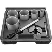 Набор STAYER PROFESSIONAL Коронки с основанием и центровочным сверлом, напильник, d=33, 53, 67, 73, 83 мм, 8предм