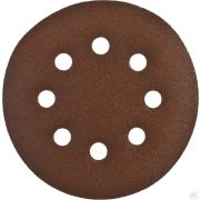 Круг шлифовальный ЗУБР СТАНДАРТ из абразивной бумаги на велкро основе, 8 отв, Р180, 125 мм, 5 шт