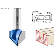 Фреза пазовая галтельная V-образная ЗУБР 254x25 мм, угол 90° мм