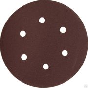 Круг шлифовальный ЗУБР Мастер универсальный, из абразивной бумаги на велкро основе, 6 отверстий, Р120, 150 мм, 5 шт