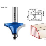 Фреза кромочная калевочная №1 ЗУБР 44,5x22 мм, радиус 16 мм