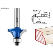 Кромочная калевочная фреза ЗУБР Профессионал №1, 286x127 мм, радиус 8 мм