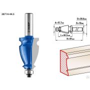Фреза кромочная фигурная №3 ЗУБР 44,5x28 мм, хвостовик 12 мм
