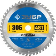 Диск пильный по дереву ЗУБР Оптима 305 x 30 мм 48Т