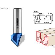 Фреза пазовая галтельная V-образная ЗУБР 19x17,5 мм, угол 90° мм