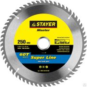 Диск пильный по дереву STAYER Super line 250 x 30 мм 60Т, точный рез
