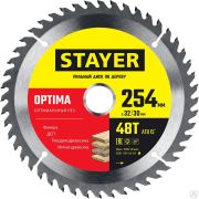 Диск пильный по дереву STAYER OPTIMA 254 x 32/30 мм 48Т, оптимальный рез