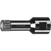 Высокоскоростная алмазная коронка для шлифмашинки угловой М14 d 14 мм по керамограниту и железобетону, ЗУБР Профессионал