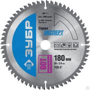 Мультирез 180 x 20 мм 60Т, диск пильный по алюминию ЗУБР