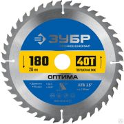 Диск пильный по дереву ЗУБР Оптима 180 x 20 мм 40Т