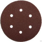 Круг шлифовальный ЗУБР Мастер универсальный, из абразивной бумаги на велкро основе, 6 отверстий, Р40, 150 мм, 5 шт