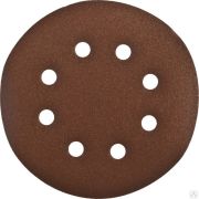 Круг шлифовальный ЗУБР СТАНДАРТ из абразивной бумаги на велкро основе, 6 отв, Р180, 150 мм, 5 шт