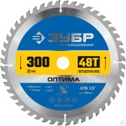 Диск пильный по дереву ЗУБР Оптима 300 x 30 мм 48Т