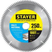 Диск пильный по алюминию, супер чистый рез 250х32/30 мм 100Т, STAYER MULTI MATERIAL