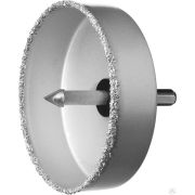 Коронка-чашка ЗУБР Профессионал c карбид-вольфрамовым нанесением, 102 мм, высота 25 мм, в сборе с державкой и сверлом