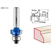 Кромочная калевочная фреза ЗУБР Профессионал №1, 173x8 мм, радиус 24 мм