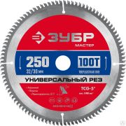 Универсальный рез 250 x 32/30 мм 100Т, диск пильный по алюминию ЗУБР
