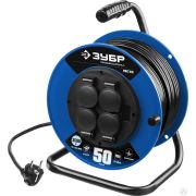 Силовой удлинитель на катушке ЗУБР ПВС 3х15 50 м 3500Вт IP44, ПВС 315