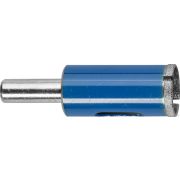 Сверло алмазное трубчатое для дрели d 14 мм по стеклу и керамике, Р100, цилиндрический хвостовик, ЗУБР Профессионал