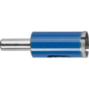 Сверло алмазное трубчатое для дрели d 16 мм по стеклу и керамике, Р100, цилиндрический хвостовик, ЗУБР Профессионал