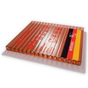 Сотовый поликарбонат Woggel 8мм бронза 2100x6000мм Kinplast