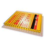 Сотовый поликарбонат Woggel 6мм жёлтый 2100x6000мм Kinplast