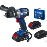 Дрель-шуруповерт ЗУБР 20В бесщеточная, 2 АКБ 2Ач, в кейсе, Профессионал DB-201-22