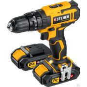 Дрель-шуруповерт STEHER 20В, 2 АКБ 2Ач, в кейсе, ударная CDS-200-2