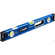 Мощный уровень ЗУБР 600 мм с рукоятками и зеркальным глазком Эксперт