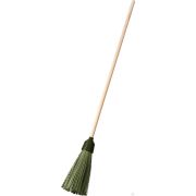 Круглая пластиковая метла на деревянном черенке СИБИН, 350х150 мм, полипропилен, коническое резьбовое соединение