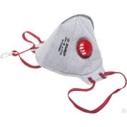 Плоская полумаска фильтрующая ЗУБР FFP1, с угольным слоем, с клапаном