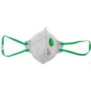 Плоская полумаска фильтрующая ЗУБР FFP2, с угольным слоем, с клапаном