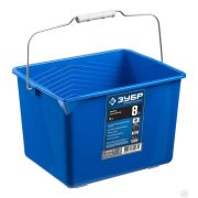 Малярное пластиковое ведро ЗУБР, 8 л, высокопрочное, серия Профессионал