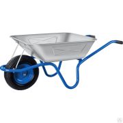 Строительная одноколесная тачка ЗУБР ПТ-250 130 л 250 кг широкое пневматическое колесо