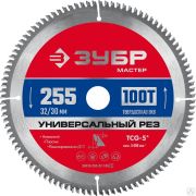 Универсальный рез 255 x 32/30 мм 100Т, диск пильный по алюминию ЗУБР