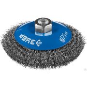 Щетка коническая для шлифмашинки угловой, витая стальная проволока 0,3 мм, 125 ЗУБР Профессионал