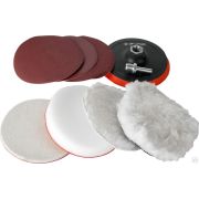 Набор ЗУБР ЭКСПЕРТ насадки полировальные для дрели/Шлифмашинка угловая, 125 мм, 7 шт