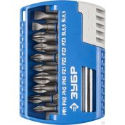 Набор ЗУБР Бита с магнитным адаптером, Cr-Mo, 11 предметов