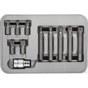 Набор ЗУБР Бита специальная в пластиковом боксе, SPLINE, 11 предметов