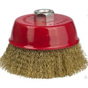 Щетка чашечная для шлифмашинки угловой STAYER PROFESSIONAL, витая стальная латунированная проволока 0,3 мм, 60 мм хМ14