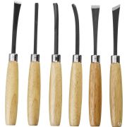 Набор STAYER Резцы фигурные, с деревянной ручкой, 6 шт
