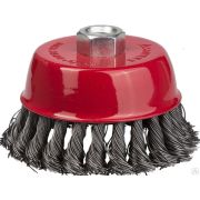 Щетка чашечная для шлифмашинки угловой STAYER PROFESSIONAL, жгутированная стальная проволока 0,5 мм, 65 мм хМ14