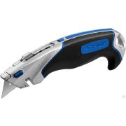 Нож ЗУБР Профессионал Эксперт А24, универсальный с автостопом и быстрой заменой лезвий, трап лезвия А24