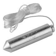 Отвес ЗУБР Мастер строительный со шнуром, в пластиковом контейнере, 200 г