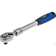 Трещотка для торцовых головок ЗУБР ЭКСПЕРТ 1/2, телескопич, Cr-V, 72 зубца, хроматированное покрытие, быстрый сброс