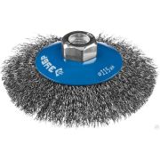 Щетка коническая для шлифмашинки угловой, витая стальная проволока 0,3 мм, 115 ЗУБР Профессионал