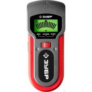 Металлодетектор многофункц, ЗУБР, 45265, ЖК дисплей, автокалибровка, металл 38 мм, проводка 50 мм, дерево 19 мм