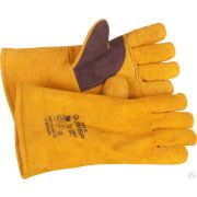 Термостойкие краги ЗУБР для сварки и тяжелых механических работ, утепленные, спилковые, 350 мм